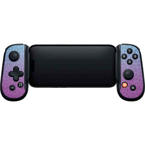 Cheetah Print Purple and Blue Backbone One for iPhone Game Controller Skin
